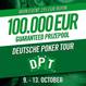 Říjnové vydání Deutsche Poker Tour nabídne speciální €100.000 garanci!