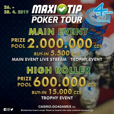 G4G v dubnu: Milionový Poker Fever Cup a Maxitip Poker Tour o 2M!