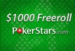 Freerolly o $1000 s PokerStars.com