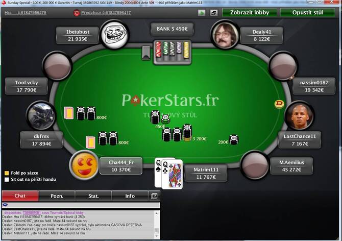 Výhodné nědělní menu na PokerStars.fr