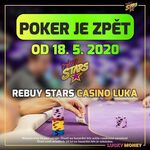 Pokerové turnaje se vrací zpět do Rebuy Stars! První turnaj už DNES na Lukách