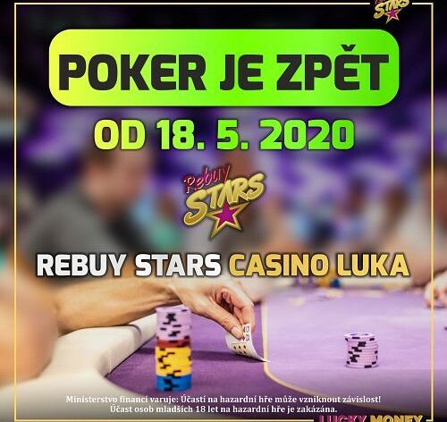 Pokerové turnaje se vrací zpět do Rebuy Stars! První turnaj už DNES na Lukách