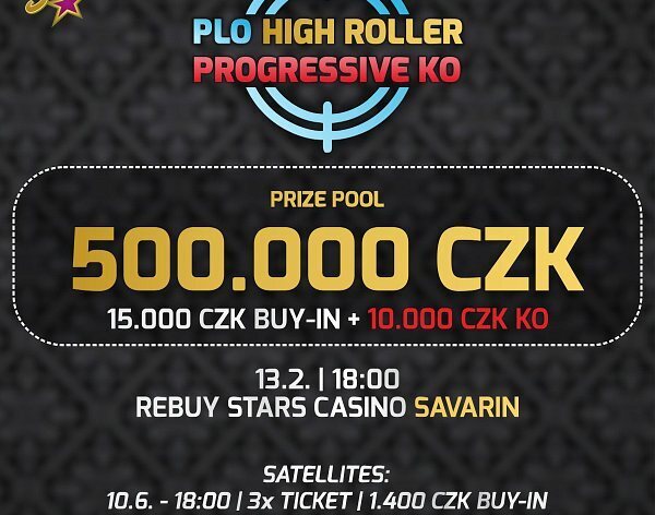 Savarin: PLO High Roller Progressive KO o 500.000 Kč už tento čtvrtek