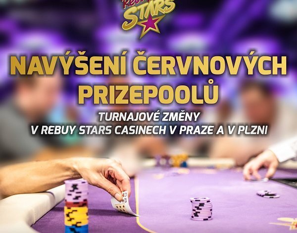 Casina Rebuy Stars navyšují červnové prize pooly v Praze a Plzni
