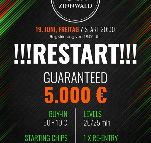Restart na Cínovci! V pátek o €5.000 GTD!