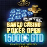 Jednodenní bomba za €120 s garancí €15.000 už tuto sobotu v Banco Casino Bratislava!