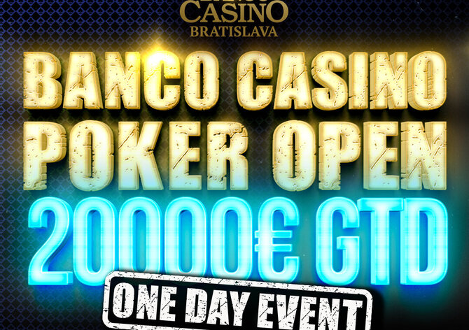 Jednodenní bomba za €120 navyšuje garanci na €20.000 již tuto sobotu v Banco Casino Bratislava!