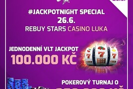 Jackpot Night Special s turnajem o 250.000 Kč a VLT odměnami za 100.000 Kč už dnes v Casinu Luka