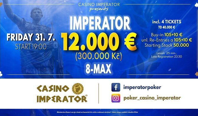 V Imperatoru zítra o 300.000 Kč, v sobotu kvalda do King&#039;s!