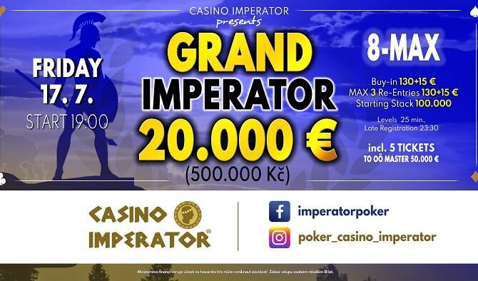 Imperator: V pátek o půl milionu! V sobotu startuje OÖ Master!