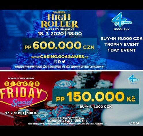 G4G: Ladies Night, High Roller o 600k nebo větší pátek o 150K!