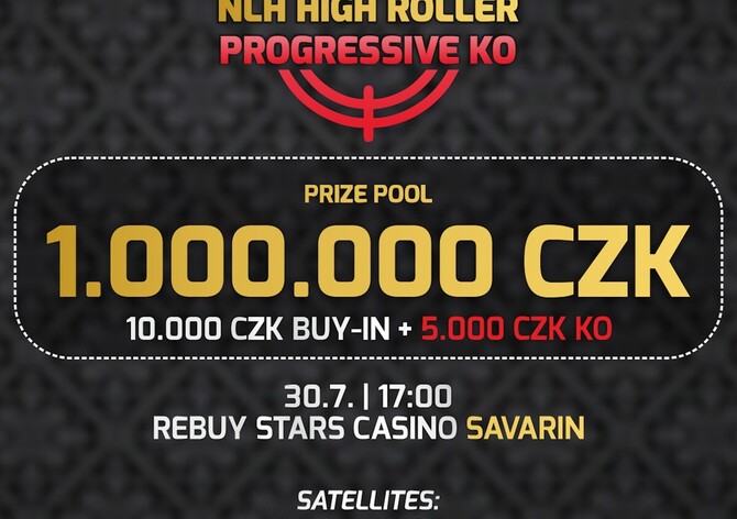 RS Savarin: NLH High Roller Progressive Bounty o 1.000.000 Kč už dnes