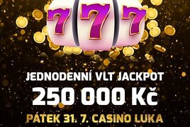RS Luka: Páteční VIP Jackpot Night přináší 250.000 Kč a poker o 150.000 Kč