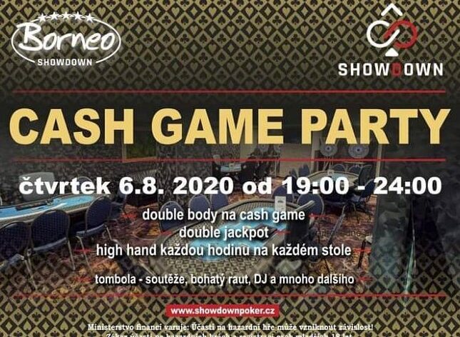 Akční cash game party s bonusy tento čtvrtek v Showdownu!