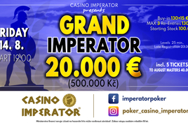 Páteční Grand Imperator v Dolním Dvořišti bude garantovat €20.000!