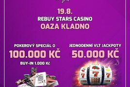 RS Kladno: Jackpot Night Special s turnajem o 100.000 Kč a VLT odměnami za 50.000 Kč už dnes