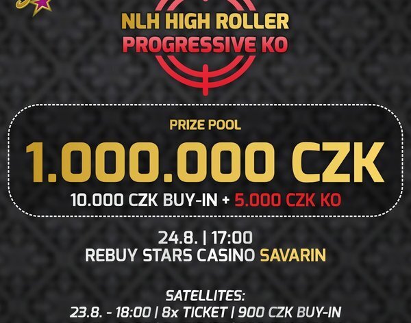 RS Savarin: NLH High Roller Progressive Bounty o 1.000.000 Kč netradičně v pondělí