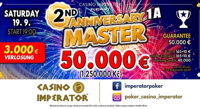 Vyhraj vstupenky do 2nd Anniversary Masteru v Imperatoru!