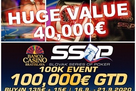 SSOP €100K GTD: Před nejsilnějším dnem chybí v garanci téměř €40.000!
