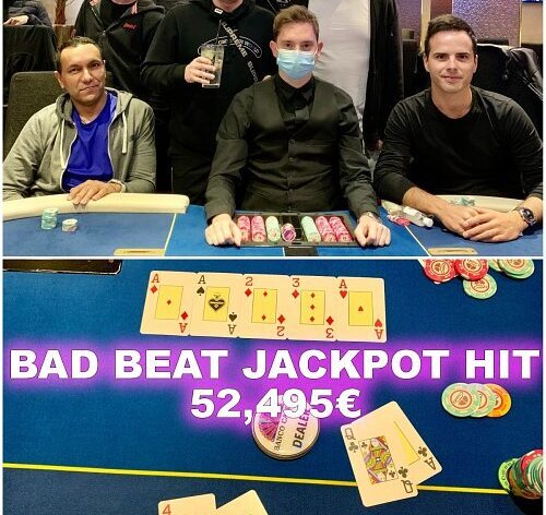 Štěstí v neštěstí! V Banco Casinu Bratislava padl Bad Beat jackpot €52.495!