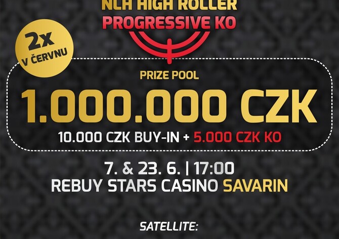 RS Savarin: NLH High Roller Progressive KO o 1.000.000 Kč už v pondělí