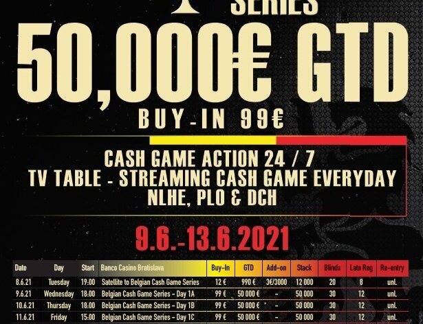 Bratislava: Do Banca přichází belgická Cash Game série s garancí €50.000!