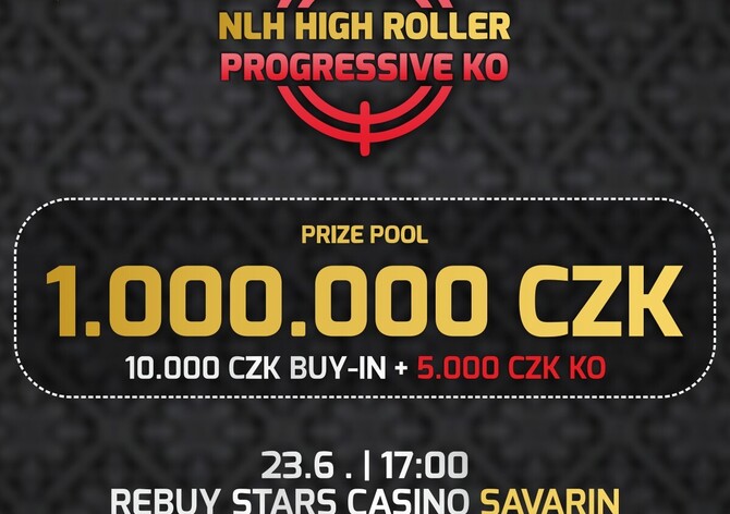 RS Savarin: Další NLH High Roller Progressive KO o 1.000.000 Kč už zítra!