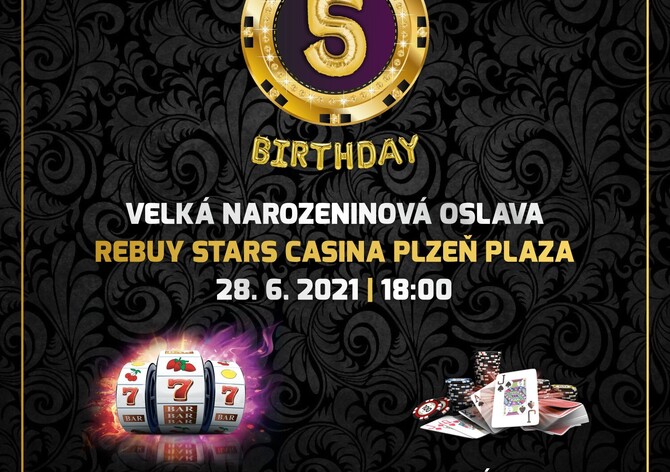 RS Plzeň: Oslava 5. narozenin se speciálem o 200.000 Kč a Jackpot Night o 100.000 Kč už v pondělí 