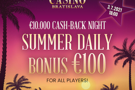 RS Bratislava: Dnes vrcholí akce Cash Back! Nahradí ji štědrý denní bonus!