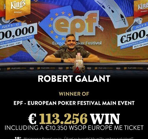 EPF: €3,5K pro Lukáše Záškodného, zvítězil Nizozemec Galant