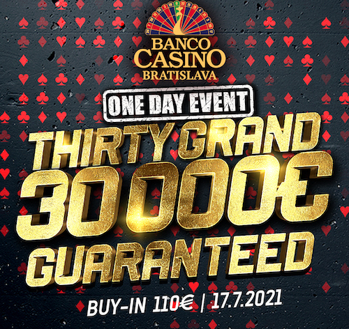 Banco Casino Bratislava: Už dnes o €30.000 GTD