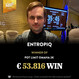 King&#039;s: &quot;Entropiq&quot; zvítězil v €2K PLO a zabral přes €53.000!
