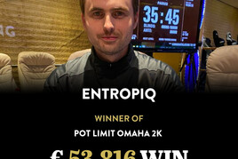 King&#039;s: &quot;Entropiq&quot; zvítězil v €2K PLO a zabral přes €53.000!