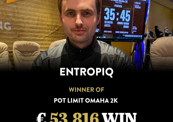 King's: "Entropiq" zvítězil v €2K PLO a zabral přes €53.000!