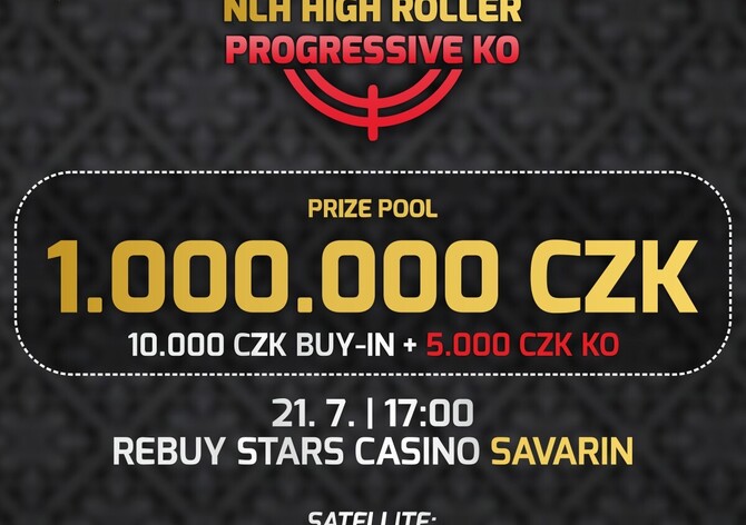 RS Savarin: Červencový NLH High Roller Progressive KO o 1.000.000 Kč už ve středu!