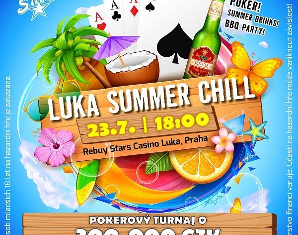 RS Luka: Páteční Summer Chill – prize pool 300.000 Kč, grilovačka a nabitá Cash Game akce