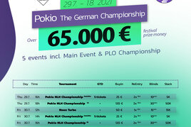 V Aši o €65K! Pokio Championship startuje ve čtvrtek!