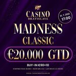 Atraktivní turnaje v Casino Bratislava: Madness €20K GTD a Ladieska!