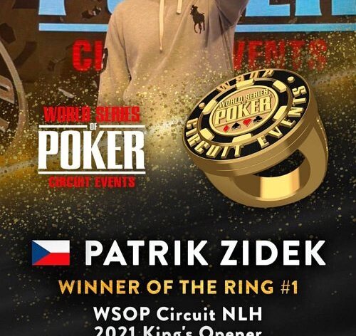 První turnaj, první prsten pro ČR! Patrik Žídek je šampionem WSOPC Openeru!
