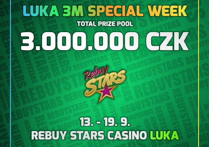 Celkem 3.000.000 Kč za jediný týden nabídne mimořádný Luka 3M Special Week!