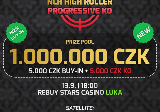 RS Luka: NLH High Roller Progressive KO o 1.000.000 Kč se stěhuje na Luka s nižším buy-inem