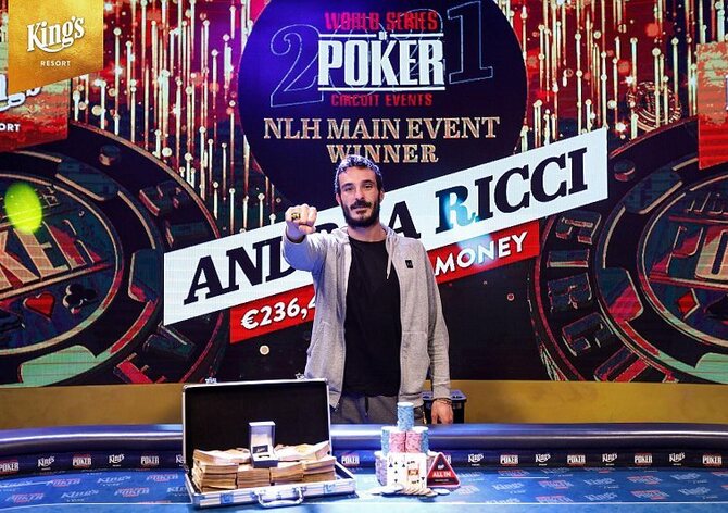 Dvakrát run-run pomoc a Andrea Ricci je vítězem Main Eventu WSOPC