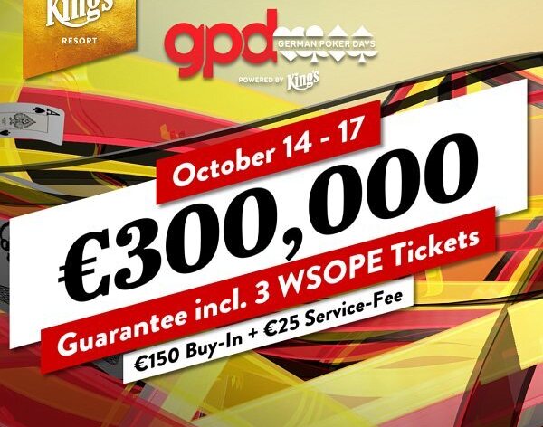 King&#039;s: Za €150 o €300K! Německé pokerové dny jsou zpět