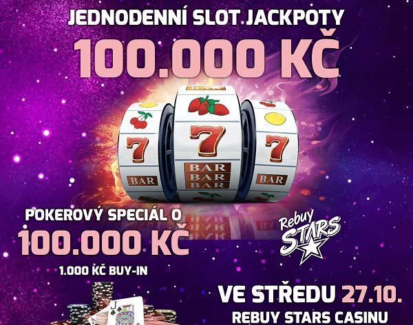 RS Kladno: Jackpot Night Special s turnajem o 100.000 Kč a slot jackpoty za 100.000 Kč už ve středu