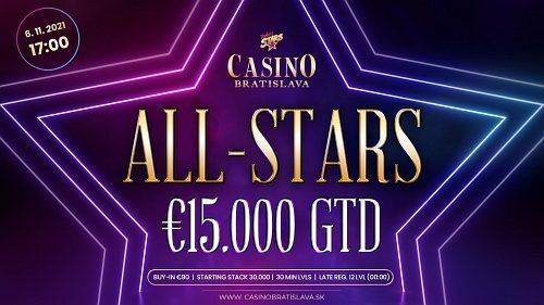Kdo bude další hvězda? V sobotu opět startuje ALL-STARS €15K GTD!