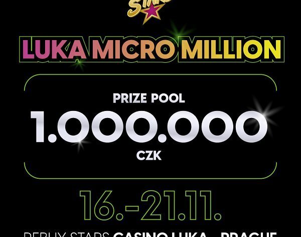 RS Luka: prize pool 1.000.000 Kč přináší festival Luka Micro Million za buy-in 1.000 korun od úterý!