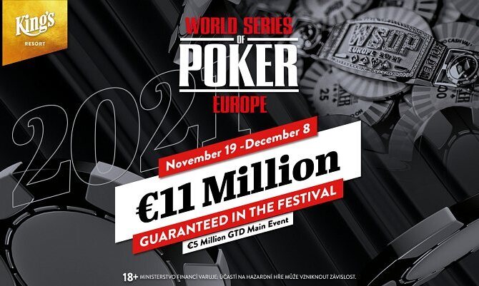 WSOPE 2021 Rozvadov - celkem 15 náramků a €11M na garancích