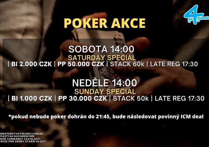 Poker se vrací do Hodolan! O víkendu odpolední turnaje!