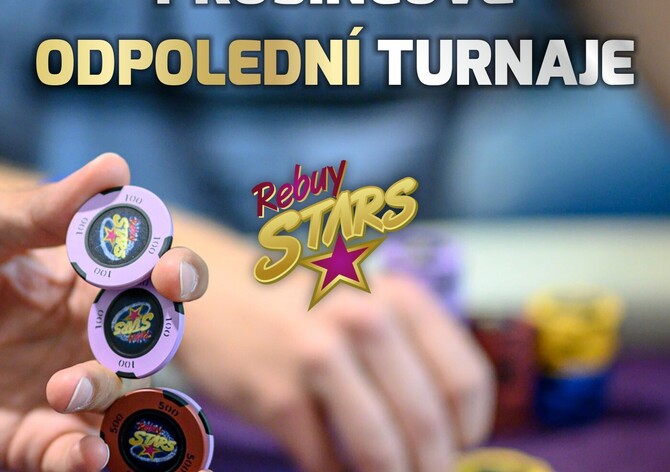 Odpolední turnaje v prosinci v Rebuy Stars! X-Mas Luka Million i Jackpot Nights