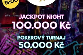 RS Area Bory Plzeň: Čtvrteční Jackpot Night s jackpoty 100K okořeněná pokerem o 50K už od 15:00 